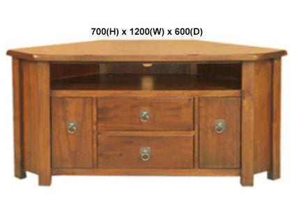 KIMBERLEY (AUSSIE MADE) CORNER TV UNIT WITH DRAWER COLLECTION - ASSORTED STAINED COLOURS - STARTING FROM $999