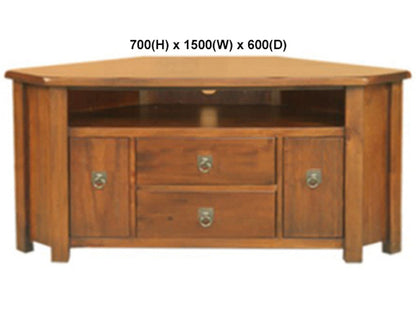 KIMBERLEY (AUSSIE MADE) CORNER TV UNIT WITH DRAWER COLLECTION - ASSORTED STAINED COLOURS - STARTING FROM $999