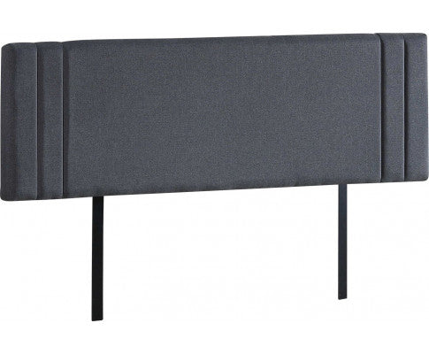 KING ANDORRA LINEN FABRIC HEADBOARD BEDHEAD - GREY