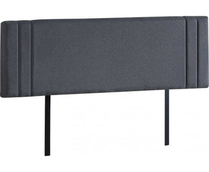 KING ANDORRA LINEN FABRIC HEADBOARD BEDHEAD - GREY