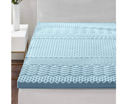 Salome King Size Cool Gel Memory Foam Mattress Topper With Bamboo Cover (50MM)