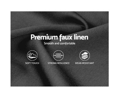 KING CELCIUS LINEN FABRIC HEADBOARD BEDHEAD - BEDHEAD HEIGHT 1200(H) - CHARCOAL