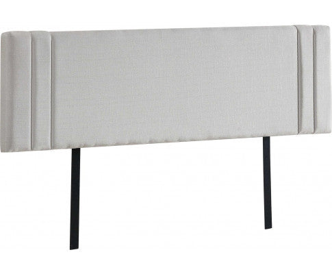 KING ANDORRA LINEN FABRIC HEADBOARD BEDHEAD - BEIGE