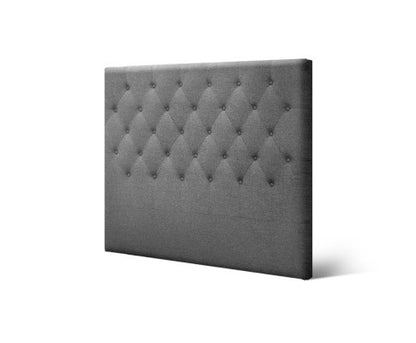 KING SINGLE CELCIUS LINEN FABRIC HEADBOARD BEDHEAD - BEDHEAD HEIGHT 1200(H) - GREY