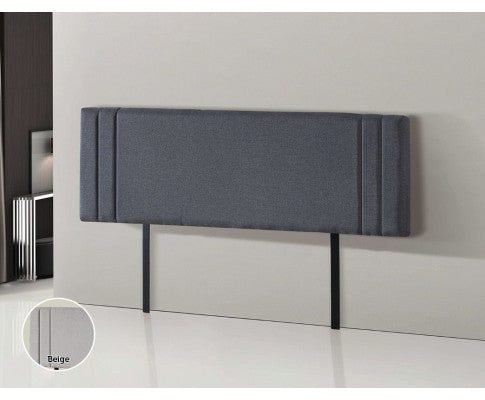 King Andorra Linen Fabric Headboard Bedhead - Grey