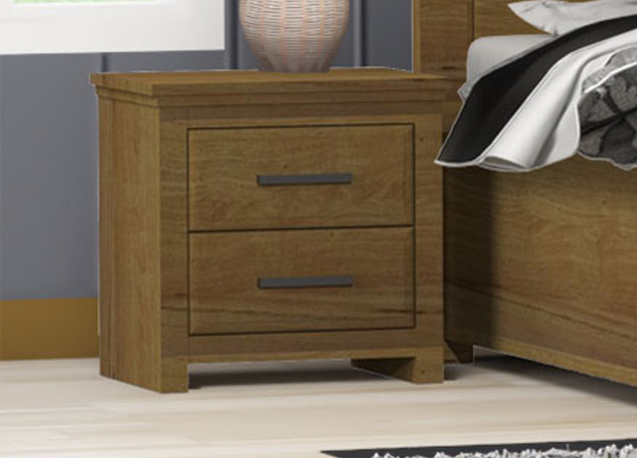 Karancho (CUSTOM MADE) 2 Drawer Bedside Table - 550(H) X 550(W) X 420(D) - Assorted Colours