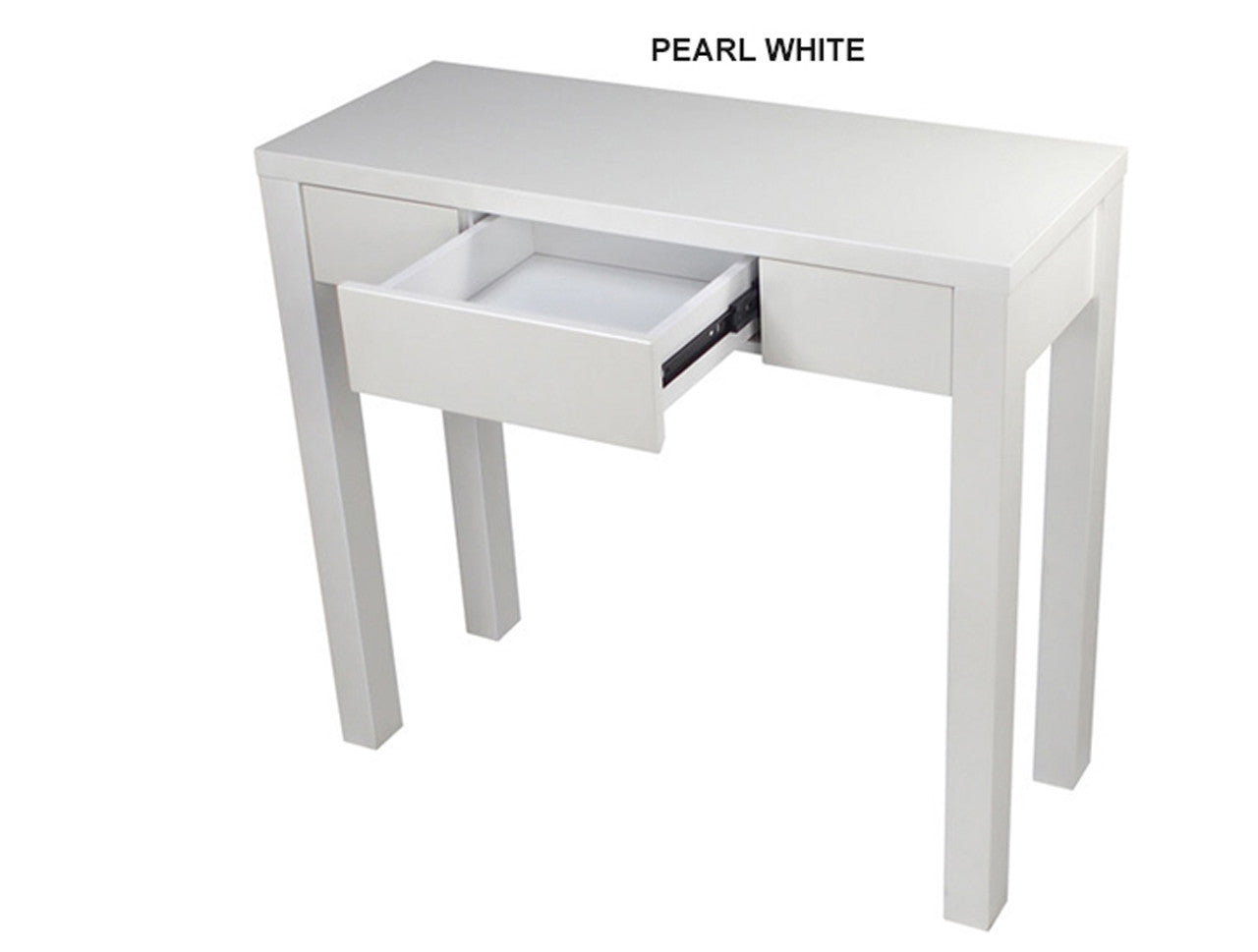 KAREN HALLWAY TABLE - 900(H) X 1000(W) X 400(D) - HIGH GLOSS WHITE OR PEARL WHITE