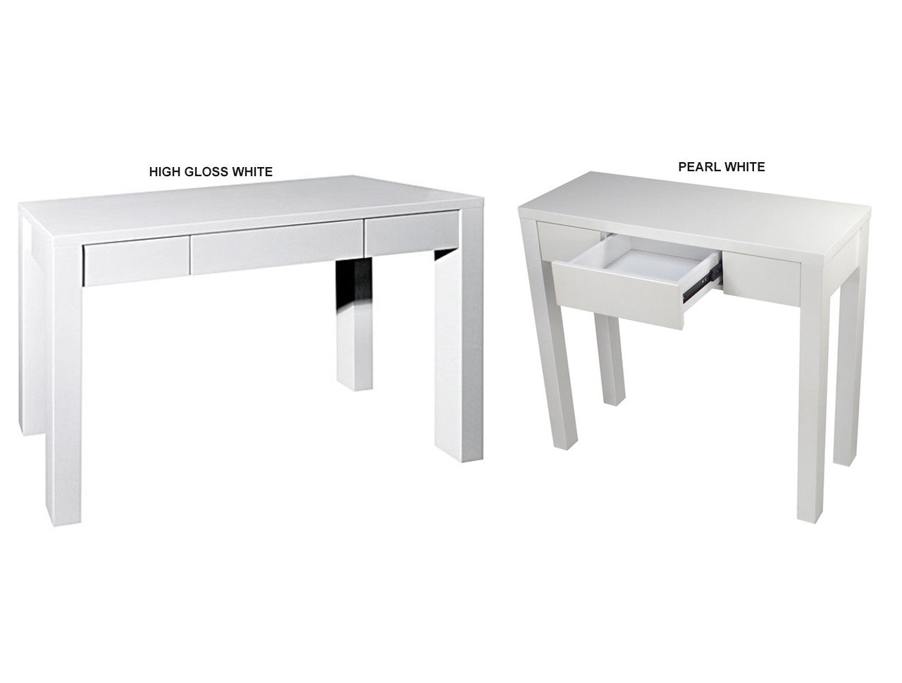 KAREN HALLWAY TABLE - 900(H) X 1000(W) X 400(D) - HIGH GLOSS WHITE OR PEARL WHITE