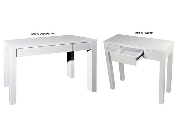 KAREN HALLWAY TABLE - 900(H) X 1000(W) X 400(D) - HIGH GLOSS WHITE OR PEARL WHITE