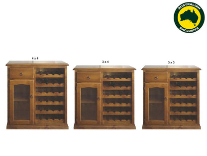 KENT (AUSSIE MADE) WINE RACK COLLECTION - ASSORTED STAINED COLOURS - STARTING FROM $1199