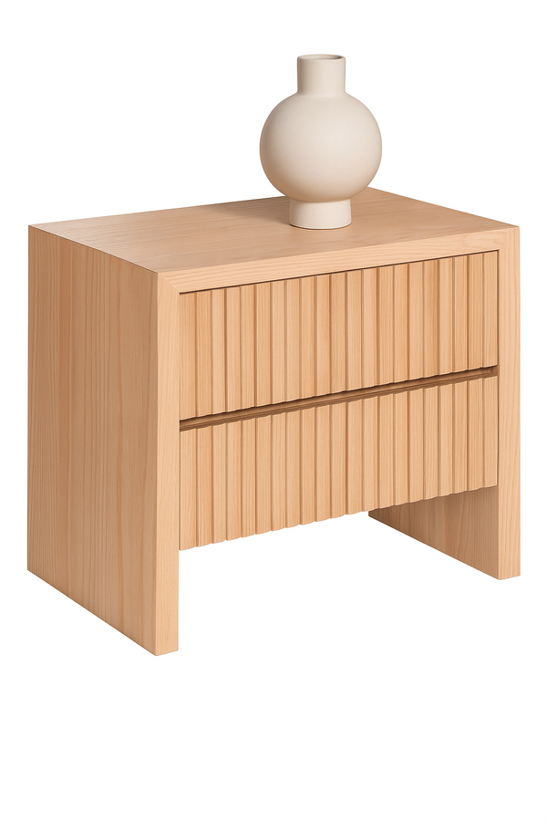 KILDARE 2 DRAWER BEDSIDE TABLE - MESSMATE