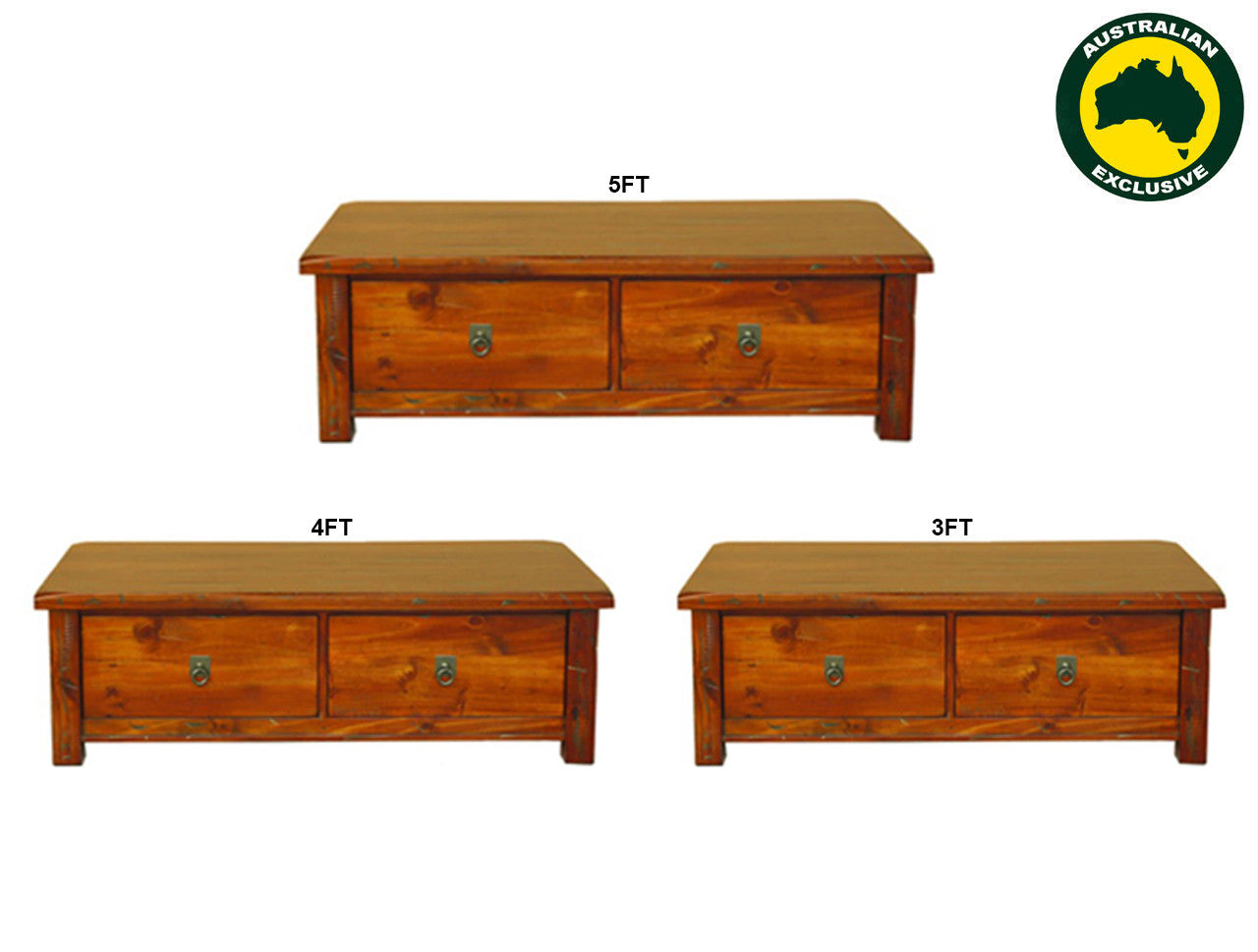 Kimberley (AUSSIE MADE) Coffee Table Collection - Assorted Stained Colours