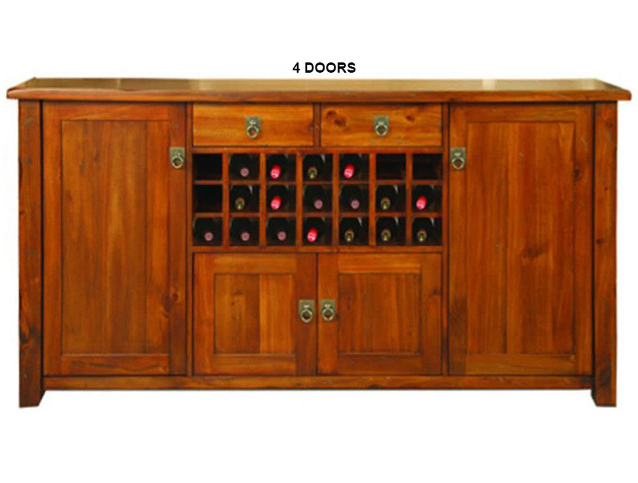 KIMBERLEY (AUSSIE MADE) BUFFET WITH 21 BOTTLE WINE RACK COLLECTION - ASSORTED STAINED COLOURS - STARTING FROM $799