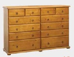 Victoria 12 Drawer Largeboy / Tallboy - 1214(H) X 1800(W)