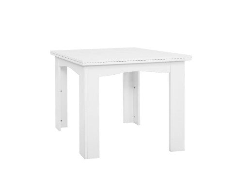 MELANIC EXTENDABLE DINING TABLE - 760(H) x 800/1600(W) x 800(D) -  WHITE