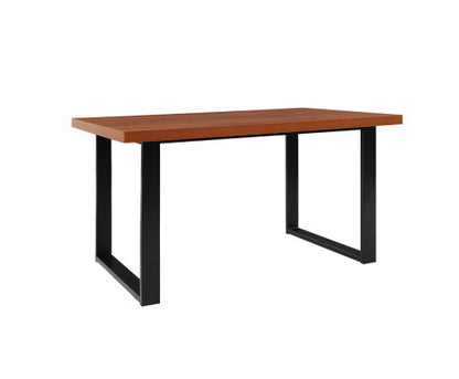 ARWEN 6 SEATER WOODEN DINING TABLE - OAK & BLACK