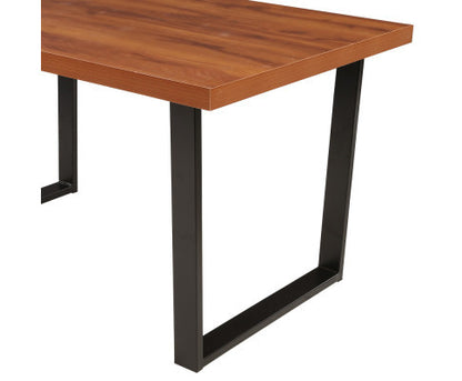 ARWEN 6 SEATER WOODEN DINING TABLE - OAK & BLACK