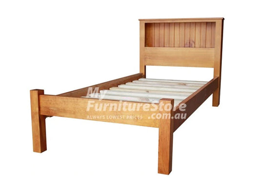 KING SINGLE LEETON (AUSSIE MADE) BOOKEND BED - ASSORTED COLOURS