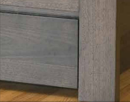 KING BENSON  BED WITH 2 FOOTEND DRAWERS - SMOKE