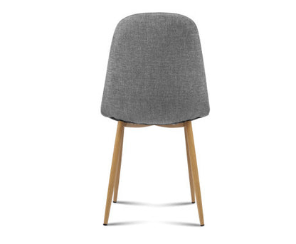 PARKSON (SET OF 4) FABRIC DINING CHAIR - LIGHT GREY