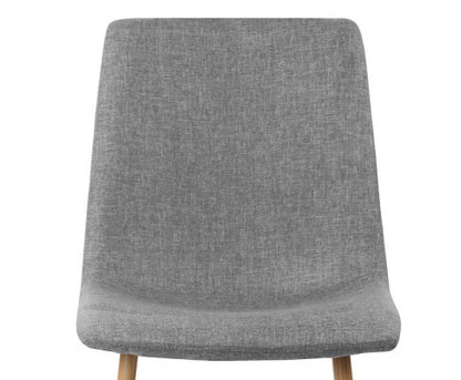 RONDELL (SET OF 2) FABRIC DINING CHAIR - LIGHT GREY