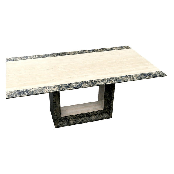 GOBSTEN MARBLE DINING TABLE - 1800(W) - (MODEL:9102)  - AS PICTURED