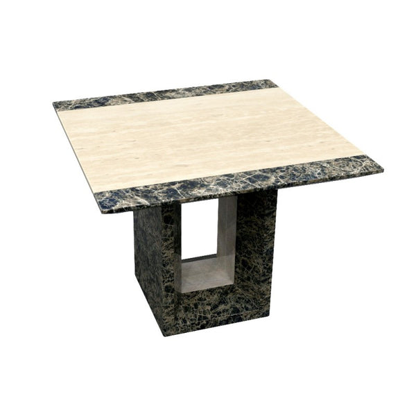 GOBSTEN MARBLE LAMP / SIDE TABLE - (MODEL: 9102)  -  2 TONE