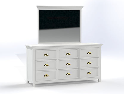 DOUBLE OR QUEEN LANGLEY (CUSTOM MADE) 5 PIECE (DRESSER) BEDROOM SUITE - ASSORTED COLOURS