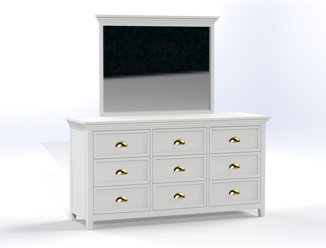 DOUBLE OR QUEEN LANGLEY (CUSTOM MADE) 6 PIECE (THE LOT) BEDROOM SUITE - ASSORTED COLOURS