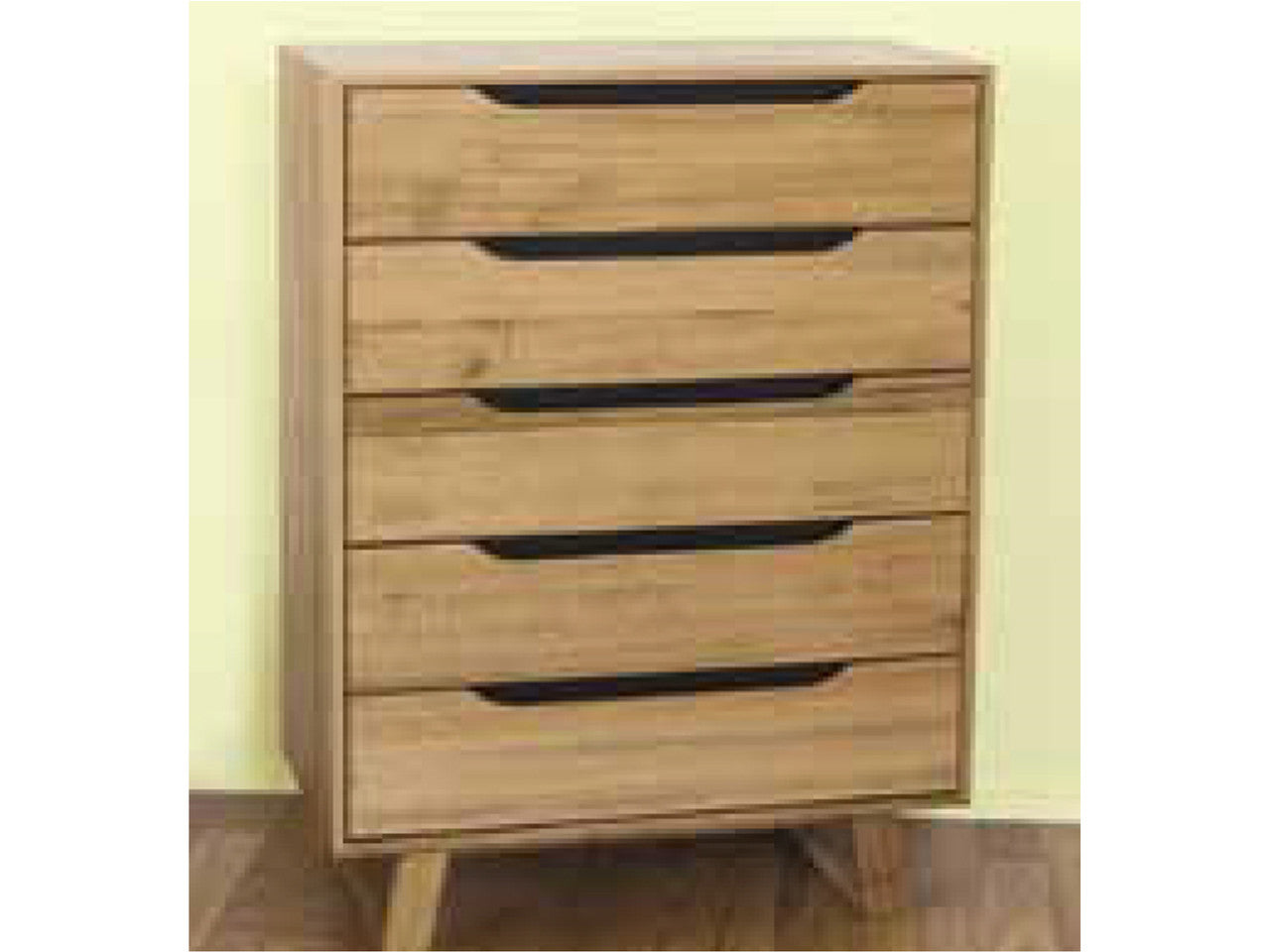 Atmore 5 Drawer Tallboy - 1175(H) X 880(W) - Natural