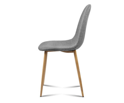 PARKSON (SET OF 4) FABRIC DINING CHAIR - LIGHT GREY