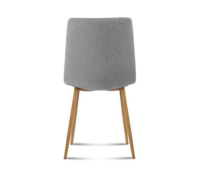 RONDELL (SET OF 2) FABRIC DINING CHAIR - LIGHT GREY