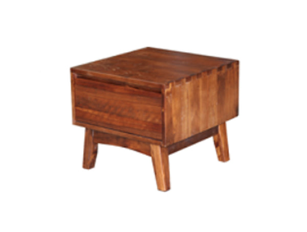 EUREKA 1 DRAWER LAMP TABLE (MODEL-16-9-14-14-1-3-12-5 ) - 450(H) X 600(W) - HAZELNUT