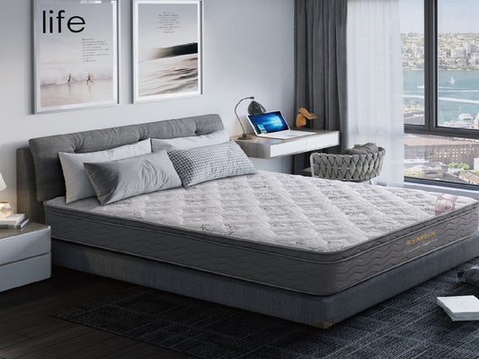 SINGLE LUXURY SUPPORT EURO TOP POCKET SPRING  ENSEMBLE (MATTRESS & BASE)-  FIRM