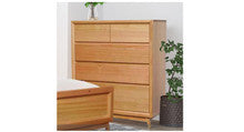 BERKELEY 5 DRAWER SPLIT TOP TALLBOY - AS PICTURED