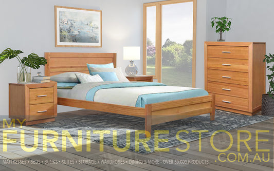 ALAMEDA QUEEN 3 PIECE (BEDSIDE) BEDROOM SUITE - AS PICTURED