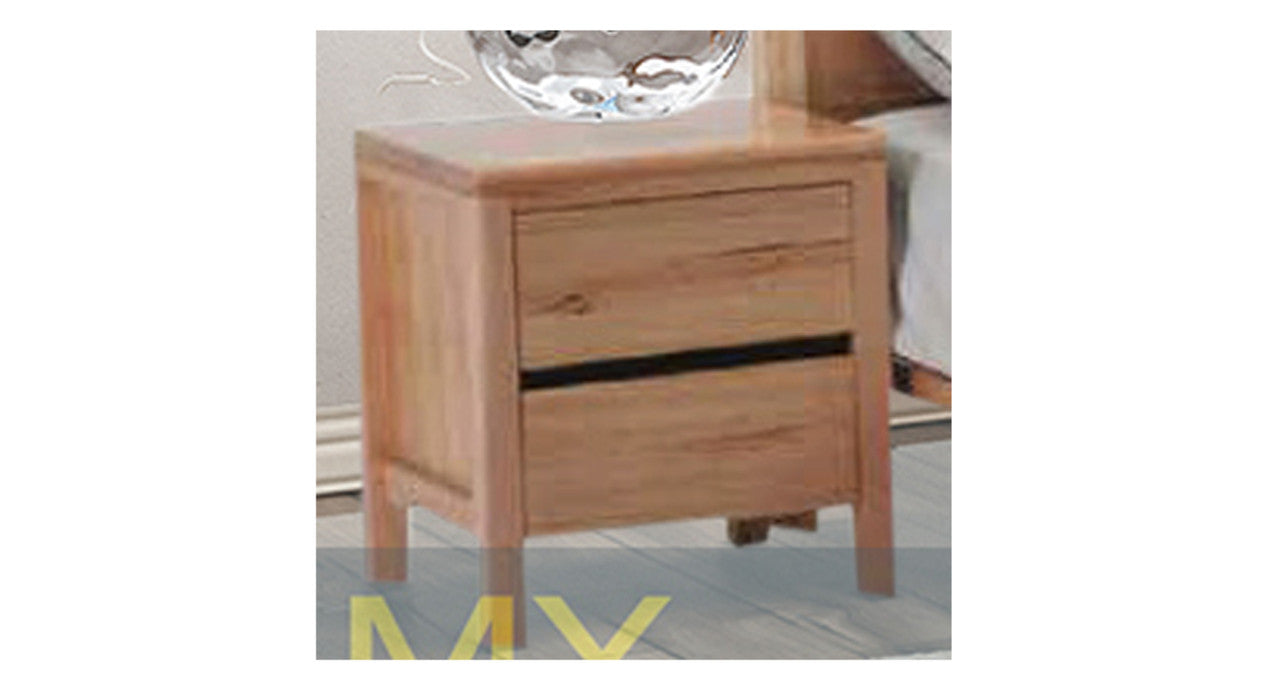 Arkansas 2 Drawer Bedside Table - As Pictured