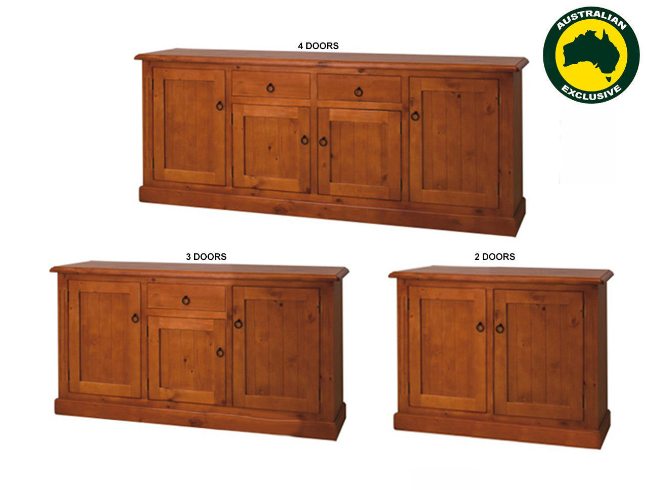 Lauceston (AUSSIE MADE) Buffet Collection - Assorted Stained Colours