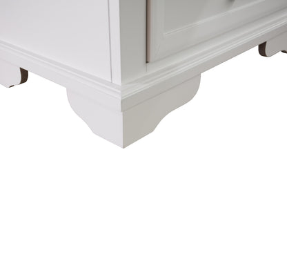 AUSTIN 3 DRAWER BEDSIDE TABLE - 705(H) x 710(W) - WHITE