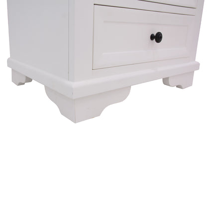 CHANELLE KING 4 PIECE (TALLBOY) BEDROOM SUITE (22-9-5-14-14-1) - WHITE