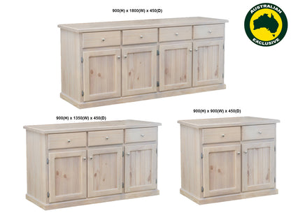 LENDELL (AUSSIE MADE) THICK TOP BUFFET COLLECTION - ASSORTED PAINTED COLOURS - STARTING FROM $1299