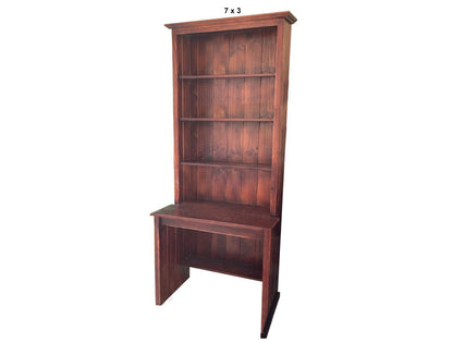 LEVI (AUSSIE MADE) DESK WITH HUTCH COLLECTION - ASSORTED STAINED COLOURS - STARTING FROM $999
