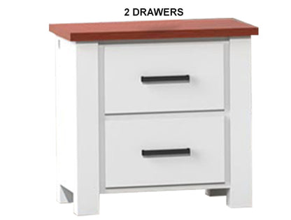 LIBBY (AUSSIE MADE) BEDSIDE TABLE COLLECTION - ASSORTED PAINTED / STAINED COLOURS - STARTING FROM $399