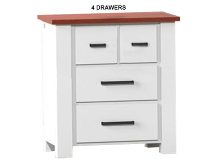 LIBBY (AUSSIE MADE) BEDSIDE TABLE COLLECTION - ASSORTED PAINTED / STAINED COLOURS - STARTING FROM $399