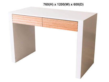 LILY (AUSSIE MADE) DESK (REVERSIBLE) COLLECTION - TASSIE OAK COMBINATION - ASSORTED PAINTED / STAINED COLOURS - STARTING FROM $699