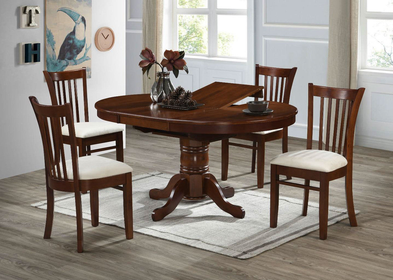JAGUAR ROUND / OVAL EXTENSION DINING TABLE - 1070/1510(W) x 1070(D) - WENGE