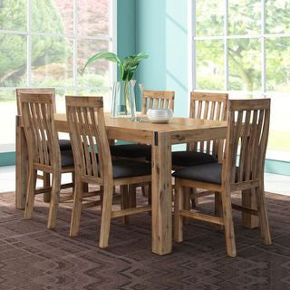 ENDLICHERI DINING TABLE ONLY - 2100(W) x 950(D) - OAK / CHOCOLATE