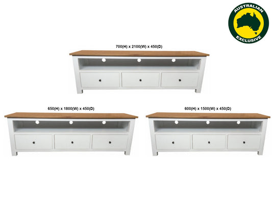 Lucia (AUSSIE MADE) Lowline T.V. Unit Collection - Assorted Painted / Stained Colours