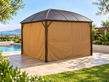 3x4M Luxury Aluminium Outdoor Gazebo with Mosquito Net – Modern Patio & Garden Pavilion