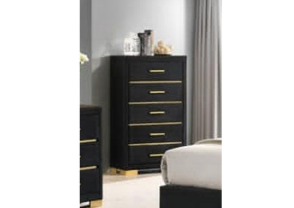 LYNNE VELVET 5 DRAWER TALLBOY - ASSORTED COLOURS